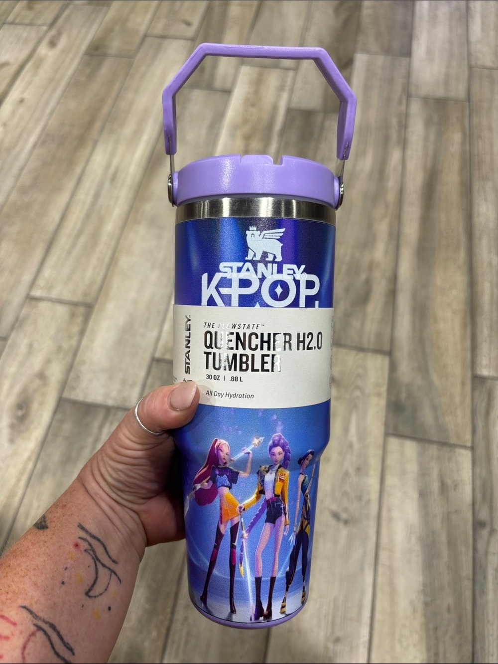 Stanley Quencher Tumbler - Lavender Handle with Metallic Blue Body